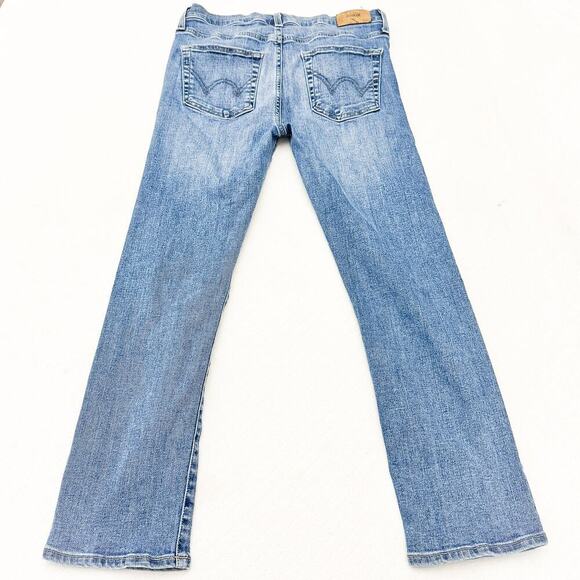 Edwin Elin Crop Straight Light Wash Denim Jeans Zip Fly Size 29 - Picture 3 of 8